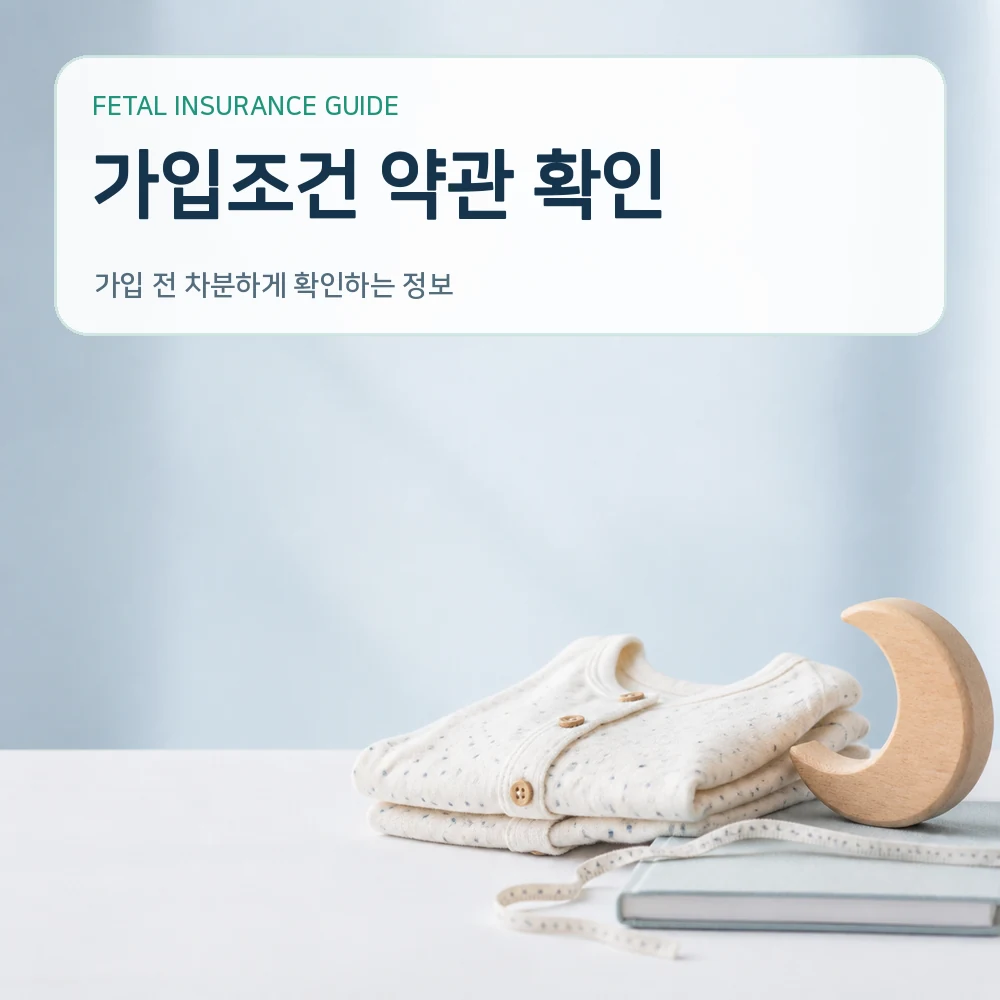 태아보험 가입조건 약관 확인