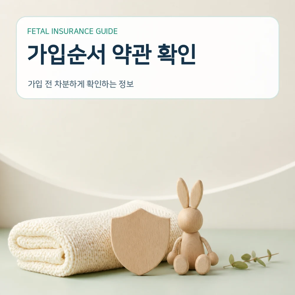 태아보험 가입순서 약관 확인