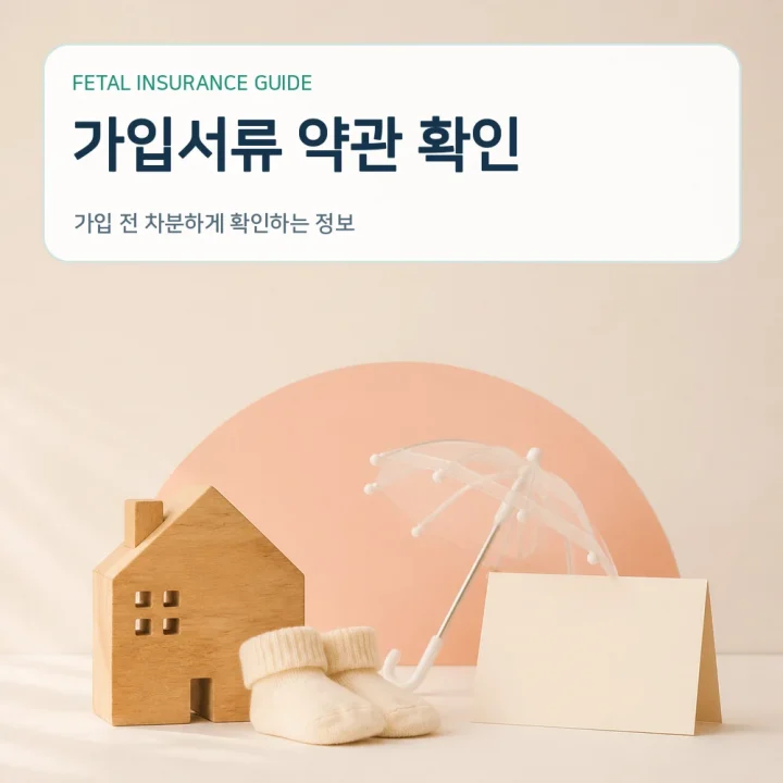 태아보험 가입서류 약관 확인
