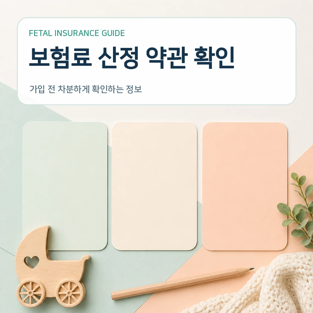 태아보험 보험료 산정 약관 확인