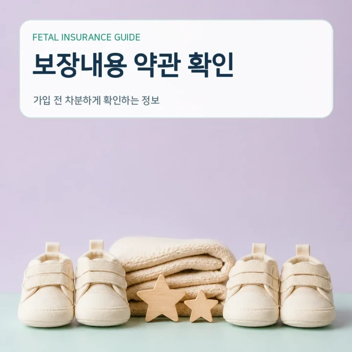 태아보험 보장내용 약관 확인