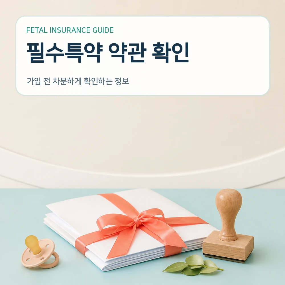 태아보험 필수특약 약관 확인