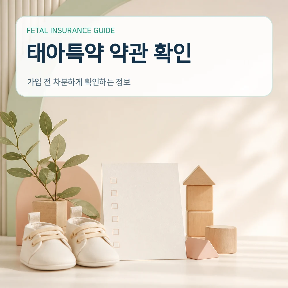 태아보험 태아특약 약관 확인