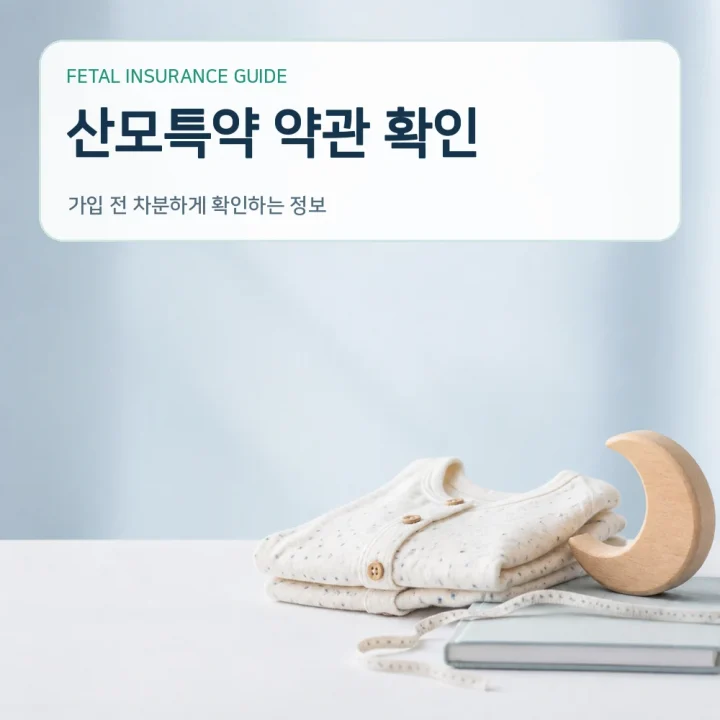 태아보험 산모특약 약관 확인