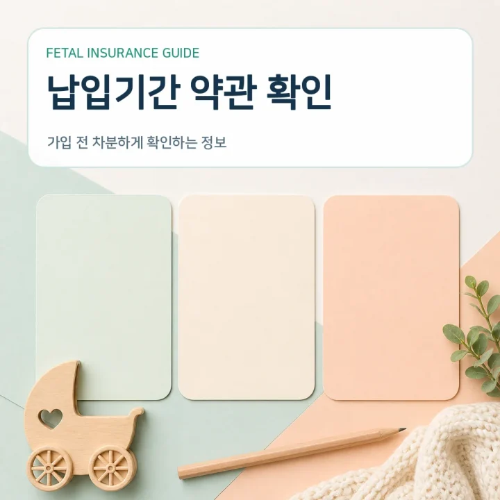 태아보험 납입기간 약관 확인