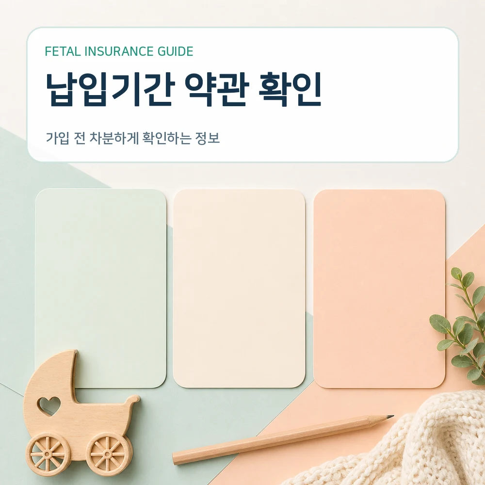 태아보험 납입기간 약관 확인