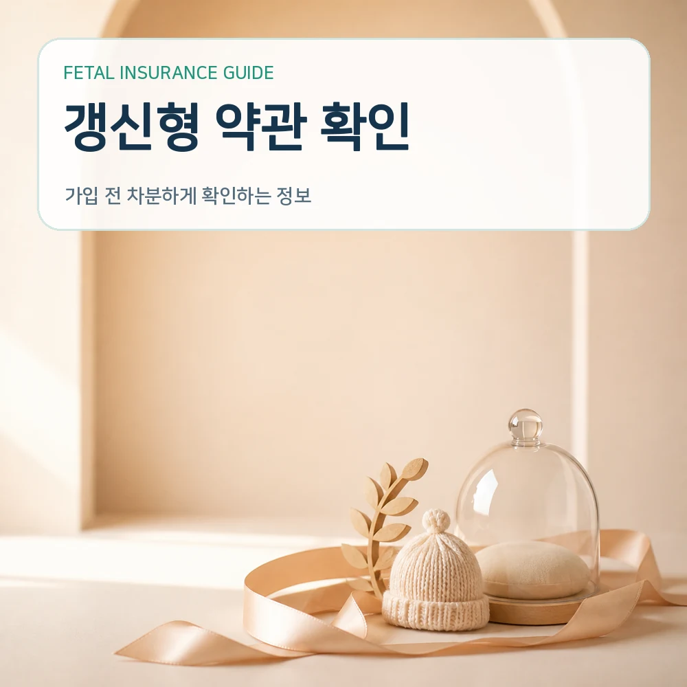 태아보험 갱신형 약관 확인