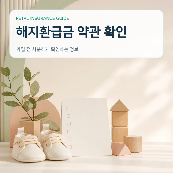 태아보험 해지환급금 약관 확인