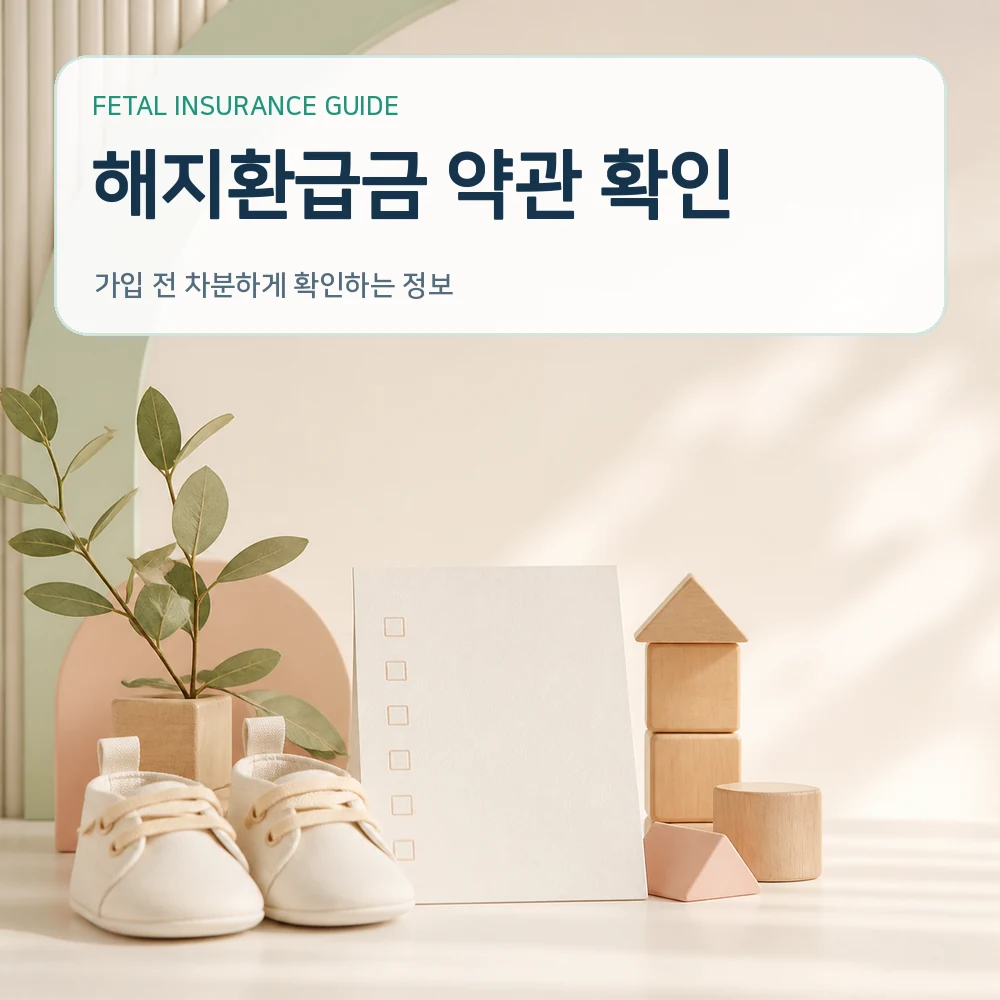 태아보험 해지환급금 약관 확인