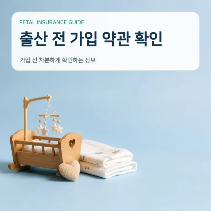 태아보험 출산 전 가입 약관 확인