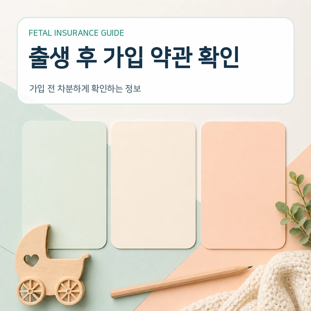 태아보험 출생 후 가입 약관 확인
