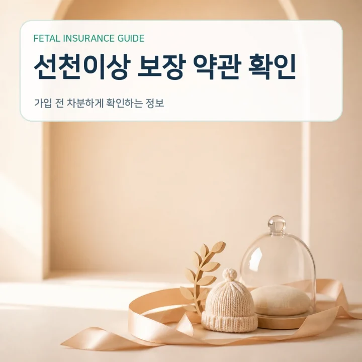 태아보험 선천이상 보장 약관 확인