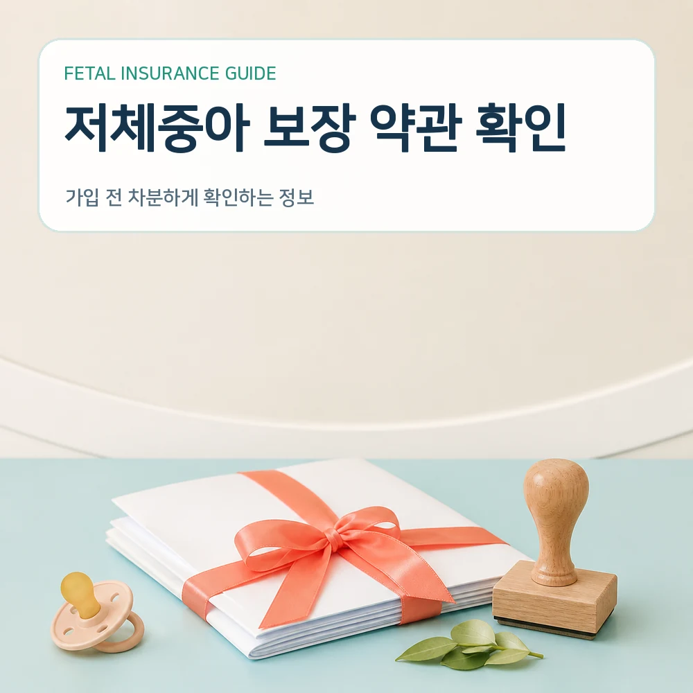 태아보험 저체중아 보장 약관 확인