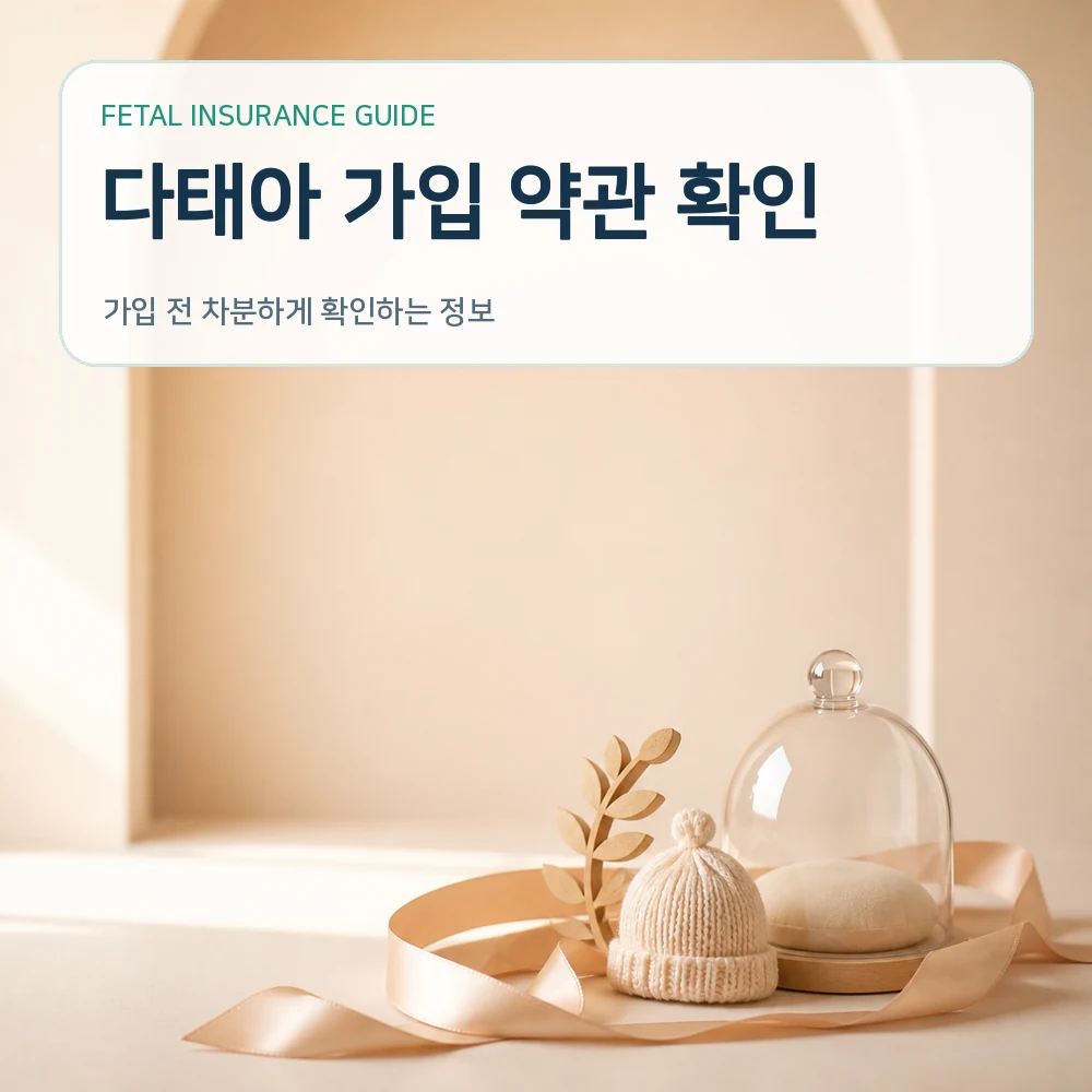 태아보험 다태아 가입 약관 확인