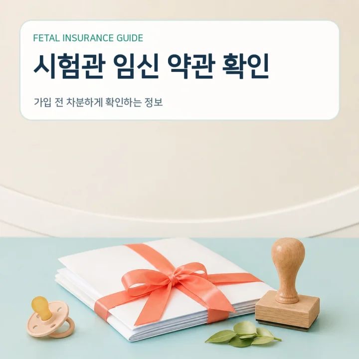태아보험 시험관 임신 약관 확인